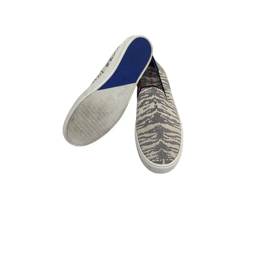 Rothy's Cream and Black Slip-On Sneakers